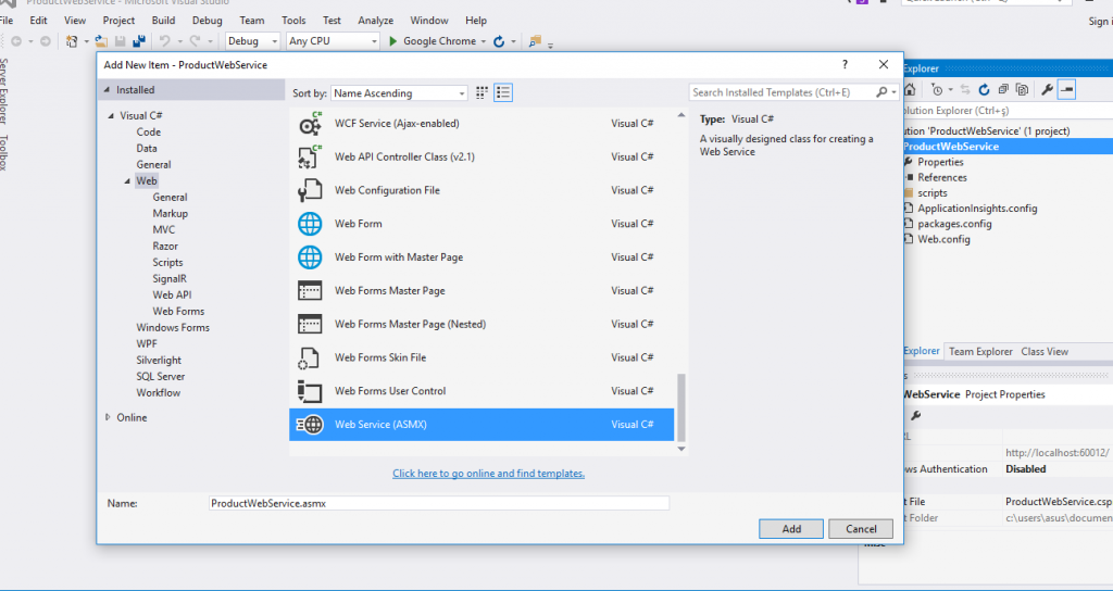 ASP.NET Web Servis Oluşturma ve Android Bağlantısı