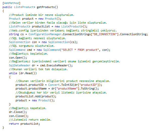 ASP.NET Web Servis Oluşturma ve Android Bağlantısı