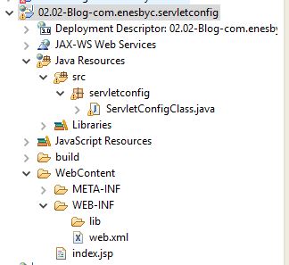 Servlet Config Kullanımı