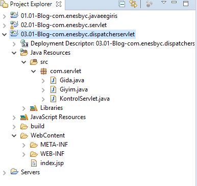 Dispatcher Servlet Kullanımı
