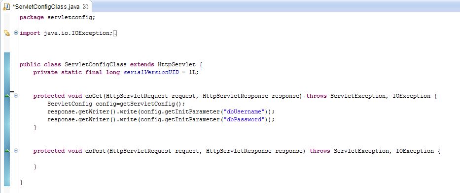 Servlet Config Kullanımı