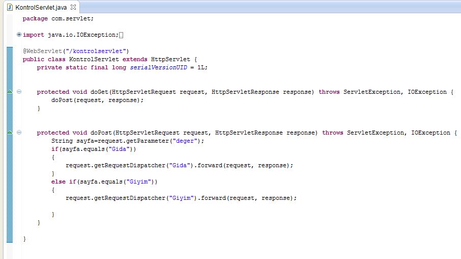 Dispatcher Servlet Kullanımı